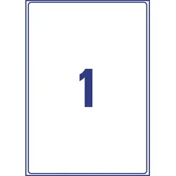 Avery Zweckform Versand-Etiketten 199,6x289,1 mm 25 Blatt/25 Etiketten weiß