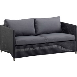 Cane-line Gartensofa Diamond, Faser Aluminium Schwarz