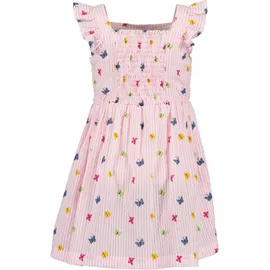 blue seven Sommerkleid BLUE SEVEN, Mädchen, Gr. 110, N-Gr, azalee, Web, Obermaterial: 100% Baumwolle, bedruckt, gestreift, Basic knieumspielend, eckiger Ausschnitt, Kleider Sommerkleid, mit Smoke-Einsatz im Rücken