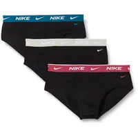 Nike 0000KE1006-M1L Brief 3PK Men's Underpants Mens Blck w.Sweet Beet/lt gr. he/abys wb XL