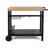 LIVOO Servierwagen für Grillplatte GS131, Schwarz