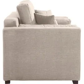 Home Affaire Loveseat Fresh Pond 140 x 95 x 96 cm Beige Polyester mit Zierkissen