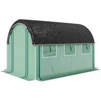 Gewachshaus 3 X 2 X 2 M Foliengewachshaus Mit 6 Fenster Rollturen Aufrollbar Seitenwanden Uv Bestandiger Folientunnel Winterfest Tomatenhaus Mit Erdanker Grun Aosom 222301278