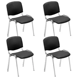 4 Nowy Styl Besucherstühle Iso anthrazit Kunstleder