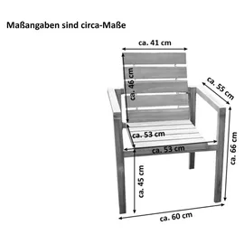 möbelliebling Gartengruppe 4tlg Gartentisch Teak 180 x 100 cm mit Eckbank & 2 Stühlen FREETOWN