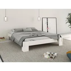 Futonbett »"ZEN " zertifiziertes Massivholz (Kiefer)«, Massivholzbett, zeitlos elegant, weiß, Betten, 715268-0