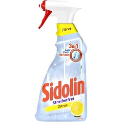 Sidolin Zitrus Glasreiniger mit Abperl-Effekt 500 ml Sprühflasche Reiniger