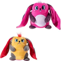 HEUNEC 756472 - Moodbooster Häschen Izzi, Wendemaskottchen, Hase-Wende-Plüschfigur mit