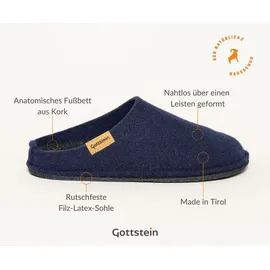 Gottstein Classic-Co Pantoffel Blau 38