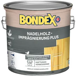 Bondex Nadelholz-Imprägnierung Plus Farblos, 2,5 Liter, Holzschutzgrundierung für außen, Holzschutz