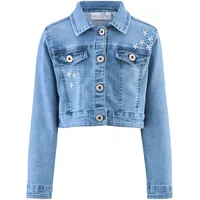 happy girls Sommerkleid HAPPY GIRLS "Jacke", Mädchen, Gr. 98, EURO-Größen, jeans blau, Stoff, 100% Baumwolle, normal, Kleider Sommerkleid