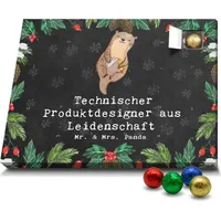 Mr. & Mrs. Panda Schoko Adventskalender Technischer Produktdesigner Leidenschaft - Schwarz - Geschenk, Dankeschön, Arbeitskollege, Beruf, Kollege - Schwarz