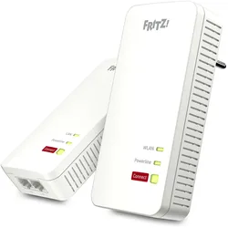 FRITZ!Powerline 1240 AX WLAN Set 2x Adapter (1240 AX + 1210), Stabile Verbindung über die Stromleitung