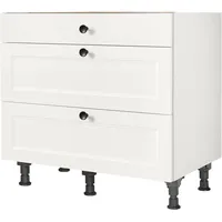 Nobilia Kochfeldumbauschrank Cascada 90 x 58,3 x 87 cm Weiß