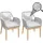 Proregal Gartenstuhl 58 x 59 x 85 cm hellgrau 2 St.