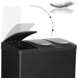 Songmics Mülleimer 3 x 8 l Schwarz