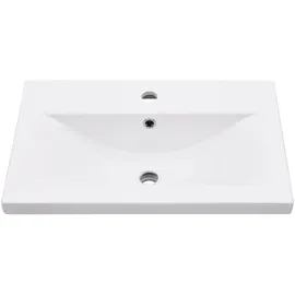 vidaXL Badezimmer-Waschtischgestell mit Waschbecken Schwarz Eisen