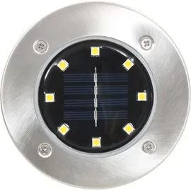vidaXL Solarleuchte Edelstahl 8 Stk. LED RGB-Lichtfarbe silber