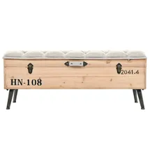 vidaXL Sitzbank mit Stauraum 110 cm Massivholz Tanne