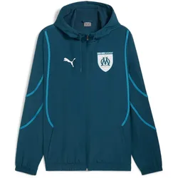 PUMA Olympique Marseille Woven Aufwärmjacke Herren 22 - ocean tropic/bleu azur L