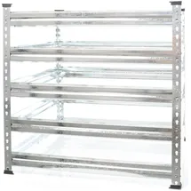 Wiltec Komposter aus Metall, Kompostbehälter für 720 Liter Kompost, verzinkter Biokomposter für Bioabfall