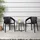 Homestyle4u Gartenstuhl Kunststoff schwarz 2er Set