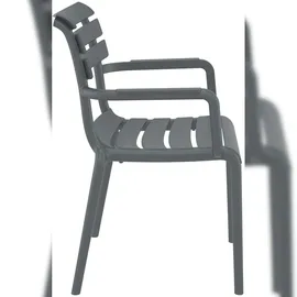 CLP Gartenstuhl Paris 58 x 58 x 85 cm grau 3 St.
