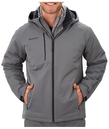 BAUER Heavyweight Jacke Supreme - Yth | L grau