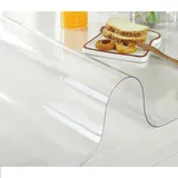 Transparente PVC Tischdecke - Abwischbar Schutztischdecke Tischschutz - Breite & Länge wählbar-FüR Esstisch Couchtisch Und Schreibtisch,Rechteck (Dicke:1.5mm,Größe:30x30cm/11.8x11.8in)