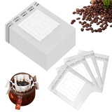 100 Stück Kaffeefilter zum Aufhängen, Drip Coffee Bag Einweg, Kaffeefilter Camping, Tragbare Kaffee-Papier-Filter für die meisten Tassen, Reisen, Camping, Zuhause, Büro