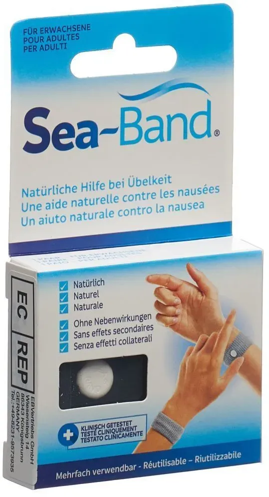 Sea-Band® Armband acupression adulte noir