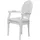 VCM Rokoko Amaretta Esszimmerstuhl Baumwolle Beige/Weiß