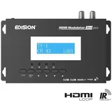 Edision HDMI Modulator 3in1 pro, HDMI Modulator auf Kabel DVB-C, Terrestrisch DVB-T oder ISDB-T, Full HD Verteilung über Koaxial, HDMI-Loop, RF IN, LCD Display, Schnelle Konfiguration, Plug & Play