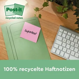 Post-it Post-it® Recycling Notes Haftnotizen 6531B gelb, 6 Blöcke