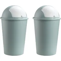 Home4You Mülleimer 50 l Pastellgrün