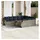 vidaXL Gartensofa-Set 11-tlg. grau Polyrattan