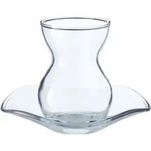 Pasabahce Teegläser Set Cay Bardagi 6x Teeglas + 6x UntertasseTeeglas transparent