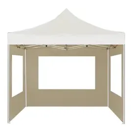 vidaXL Profi-Partyzelt Faltbar mit Wänden Aluminium 3x3 m Creme