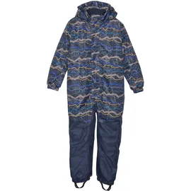 Color Kids Schneeoverall 741089 Schneeanzug mit Kapuze und Fußschlafen in blau | Gr.: 98