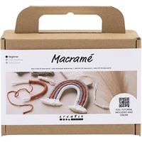 Creativ Company DIY Sets Macramé Mini Kreativ Set Macramé, Regenbogen, 1 Packung