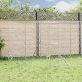 vidaXL Outdoor-Hundezwinger Silbern 4x4x2 m Verzinkter Stahl