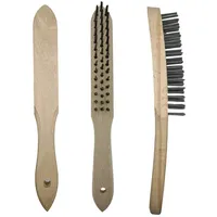 Lessmann Handdrahtbürste Stahl glatt 0,35mm 3-reihig