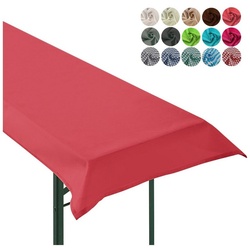 heimtexland Tischdecke Biertischdecke Garten Tischdeko Bierzeltgarnitur (1-tlg), rechteckig 90 x 240 cm rot 90 cm x 240 cm