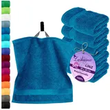 Lashuma Linz Handtuchset 6-tlg. blau petrol