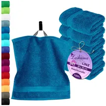 Lashuma Linz Handtuchset 6-tlg. blau petrol