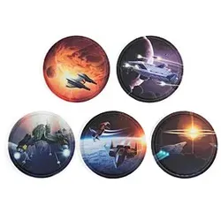 ergobag Klettie-Set Weltall, 5 tlgs Kletties-Set zum wechseln