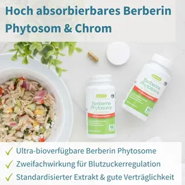 Igennus Healthcare Nutrition Fortschrittliches Berberin Phytosom 550 mg & Chrom Picolinat Kapseln 60 St.