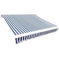 Furnicato Markisenbespannung Canvas Blau & Weiß 450x300 cm