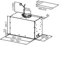 Franke Inca Lux FBFE XS A70 Lüfterbaustein 70 cm Edelstahl