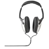 Nedis HPWD1200BK Over-Ear-Kopfhörer (Neodym-Treiber, 3.5 mm Klinkenstecker, Lautstärkeregler für Komfort, Neodym-Treiber, 3.5 mm Klinkenstecker, Lautstärkeregler für Komfort) grau|schwarz|silberfarben